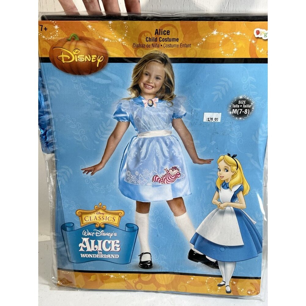 Disney Alice In Wonderland Girls Size 7/8 Costume